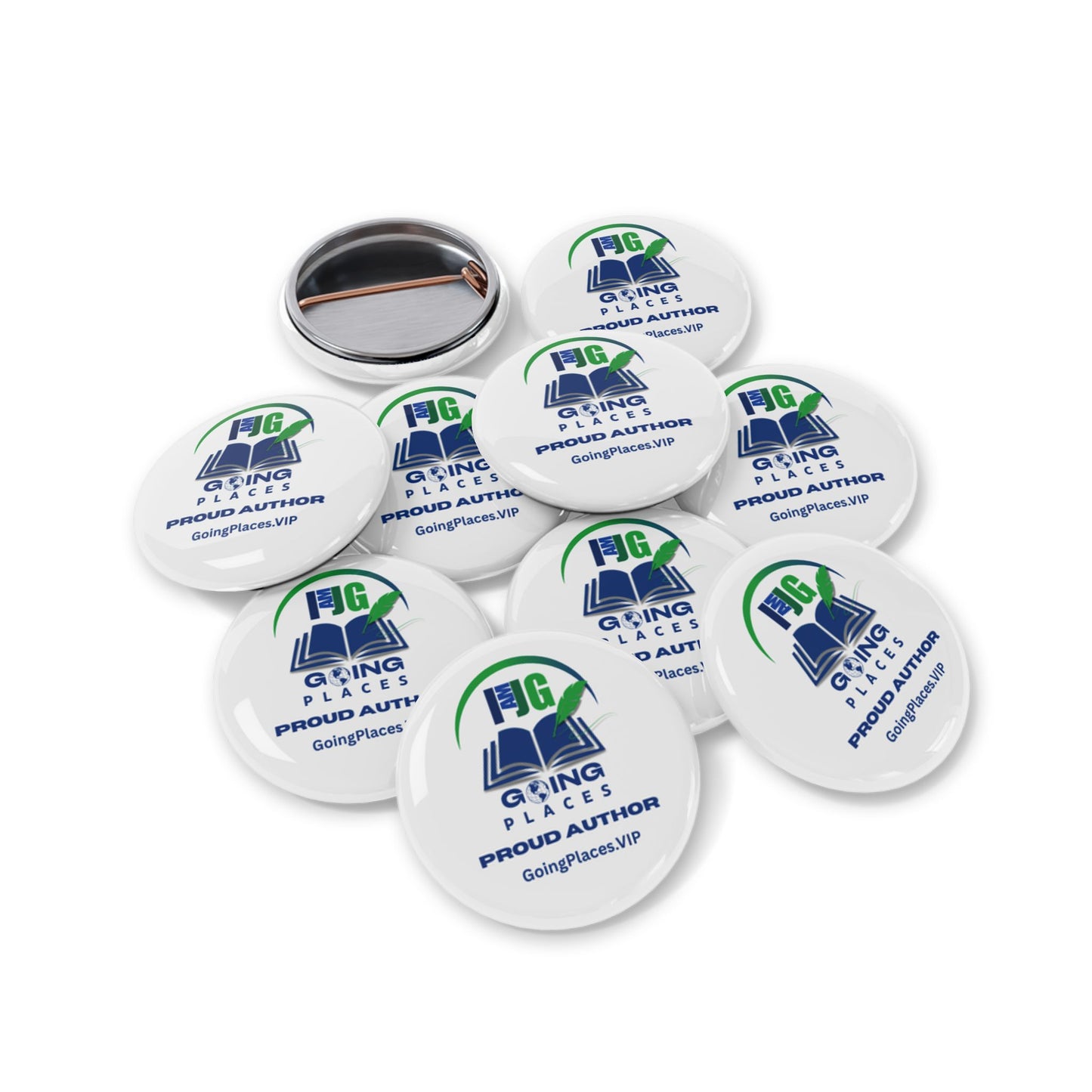 Proud Author Round Pins - Literary Pins, Book Lover Accessories, Author Gifts, Badge Buttons, Unique Writing Gifts