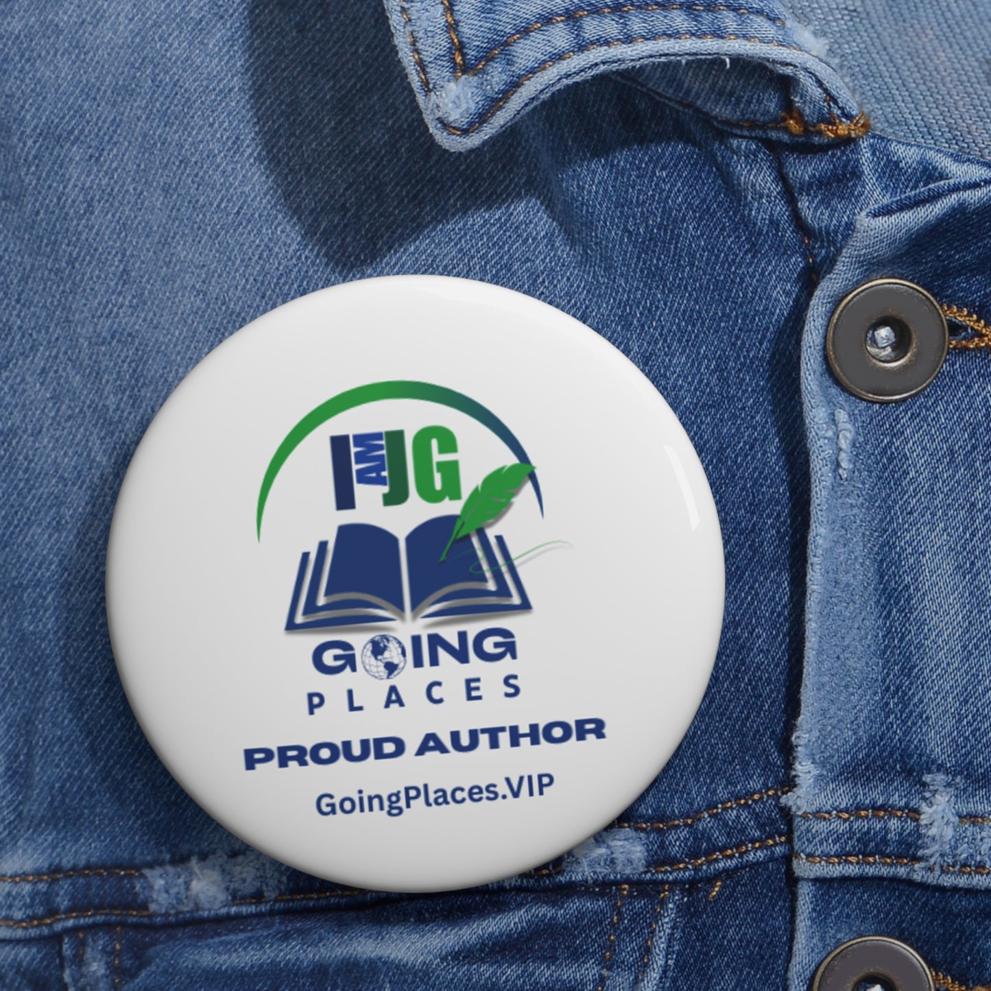 Custom Pin Buttons for Proud Authors, Book Lovers, Writing Gifts, Literary Merchandise, Literary Events, Author Promotions