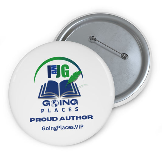Custom Pin Buttons for Proud Authors, Book Lovers, Writing Gifts, Literary Merchandise, Literary Events, Author Promotions